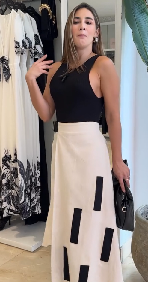 Modern Set - Cropped Top and Asymmetric Midi Skirt