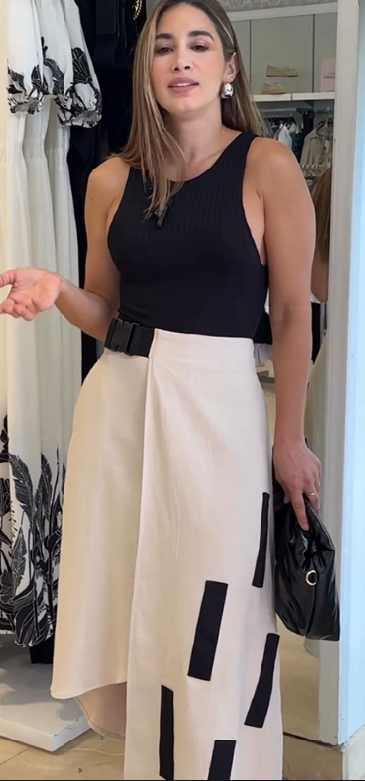 Modern Set - Cropped Top and Asymmetric Midi Skirt